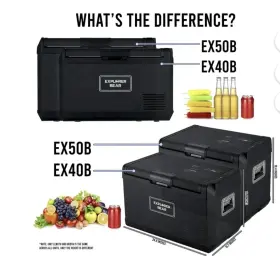 Ex-50b Explorer Bear Ex50b 52.8qt/50l 12/24v Portable Electric Fridge Freezer