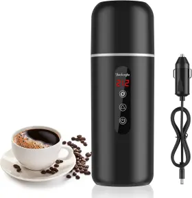 Fastspok 711181855180 Portable Travel Electric Coffee Warmer 12v/24v With Built-in Magnetic Induction