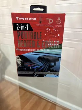 Firestone 191205670065 Brand New 2 In 1 Portable Heater And Cooler 12 Volt Aux Cord