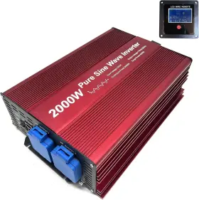 El-2000 Fit4less 2000w Pure Sine Wave Inverter 12v To 120v Ac With 2 Outlets Ip54