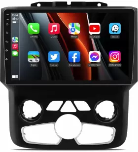 Fortdows 712297827528 9 Inch Wireless Carplay/android Auto - Fits 13-18 Dodge Ram 1500/2500/3500 With Ac