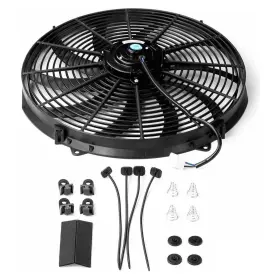 Fff-gpct2141 Fresh Fab Finds 16in Radiator Cooling Fan 12v 120w 10 Blades Black