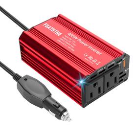 Fsatbtne 726810550114 400w Power Inverter Dc 12v To 110v Ac Car Plug Adapter Outlet Red
