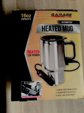Garage 810054103950 Heated 16oz Mug On The Go By New In Box Plug Into Dash