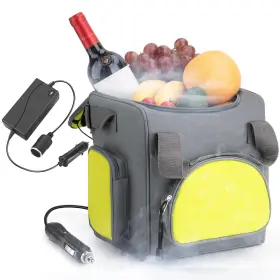 Gitenvy 614162862446 15 Quarts 14l Plug In Electric Cooler With 12v To 24v Adapter For Commercial