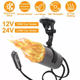 Gpct3908 Global Phoenix 24v 216w 12v 150w Portable Car Heater 2 In 1 Heating Cooling Fan Rotatable