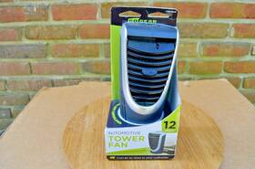 Go Gear 1220770570 New Automotive Car 12 Volt Plug In Tower Fan-fits Any Cupholder-ck It