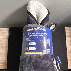 Goodyear Gy264646004 12v Plush And Sherpa Heated Blanket