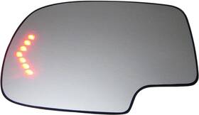 Hanadweo 744759890252 Mirror Glass Heated Turn Signal Driver Side For 2003 - 2007 Chevy Gmc Cadillac