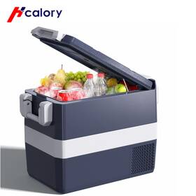 Hcalory Llm9728672 Portable Car Refrigerator Freezer 40l With Power Adapter For Camping Rv