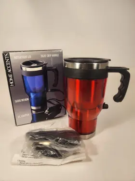 Home Accents 400420482774 Inch New Stainless Steel Travel Mug With Ac Car Adapter 16 Oz