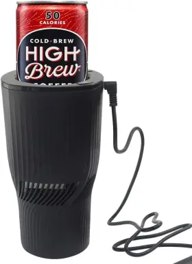 He-02 Hpydiy Portable 2-in-1 Smart Car Cup Heating And Cooling Coffee Mug Holder Black-2