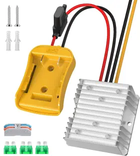 Hrertics 729604491662 Upgraded 20v To 12v Step Down Power Inverter Aadpter Works With 20a Yellow