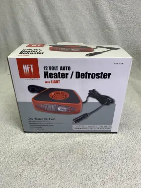 61598 Htf Hft Portable Car Heater Defroster 12 Volt Dc With Light Great 4 Utv Windshields