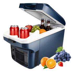 Iceblue Gz-cbp-8l-blue Electric Cooler With Type-c 8 Liter /11 Cans Mini Fridge Belt 9v Type-