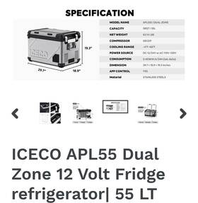 Iceco Appl55 Dual Zone Portable Refrigerator