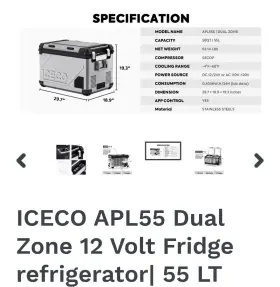 Appl55 Iceco Dual Zone Portable Refrigerator