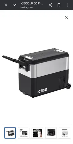 Jp50-pro Iceco Jp50 Pro Portable 12v Refrigerator Freezer With Reversible Lid