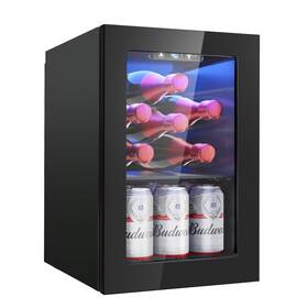 Icyglee Wc-6b 6 Bottles And Cans Compact Beverage Refrigerator Black