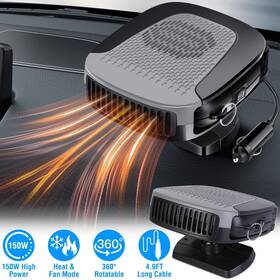 Imountek 737547586956 2 In 1 150w Electric Car Heater 12v Heating Fan Cooling Defogger Demister