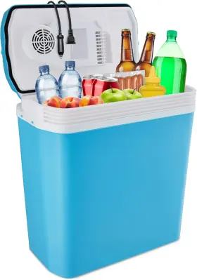 Ivapc24ab Ivation Electric Cooler And Warmer With Handle 24 L Portable Thermoelectric Frid