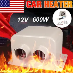600w Jahy2tech 883148597799 12v Car Truck Auto Portable Electric Heater Heating Fan Defroster White