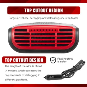 Jahyshow 774049411225 12v For Car Heater Portable Electric Heating Fan Defogger Defroster Demister