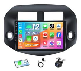 Jerqry 745746891702 For 2007-2012 Toyota Rav4 10 Inch Touchscreen Stereo Wireless Carplay And Android Auto