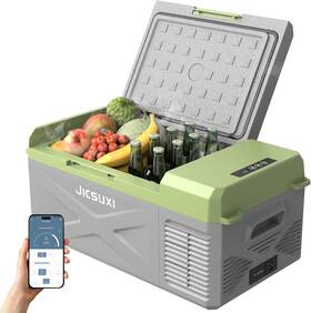 Jicsuxi 313102765792 12v Portable Car Fridge 17 Quart Freezer -4f 68f App Control For Rv Truck Camping