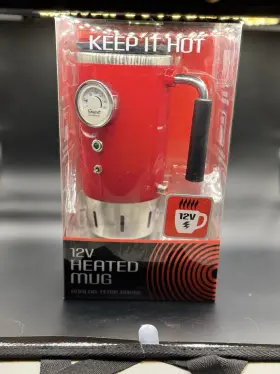 Stg-3947-jc Jl Gear 12v Heated Thermal Insulated Auto Coffee Mug Red