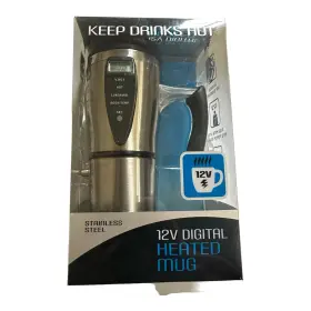 Jlr Gear 030698041535 12v Digital Heated Travel Mug Stainless Steel 16oz New