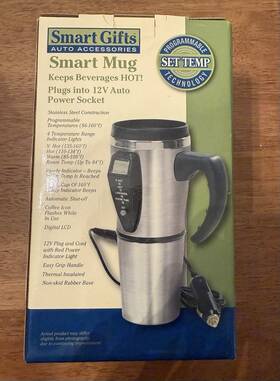 Jlr Gear Stg-8927-bu Smart Mug 12 Volt Digital Heated Travel 16 Oz Stainless Steel 4 Setting