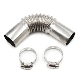 Junfamilee 792483725081 1pc Silver Stainless Steel 24mm Air Diesel Parking Heater Exhaust Pipe Tube E