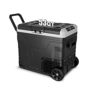 Justincity 313109656635 53 Quart Electric Cooler Portable 12 Volt Refrigerator With 110-240v Ac And Wheels