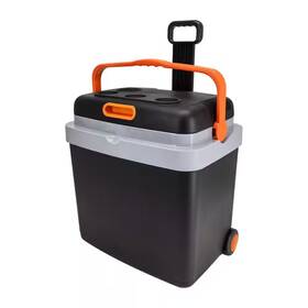 Justincity 445019676618 35 Quart Electric Car Cooler And Warmer With Draw Bar Wheels Black
