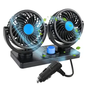 Fan12v Kinowji 768484780541 Car Cooling Air Fan12v/24v Electric Dual Head Circulator 360 Degr