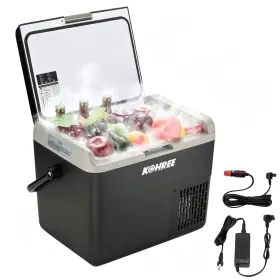 Kr5113-wr-mcs Kohree 12v/24v Portable Car Refrigerator Freezer 19qt 18l Compressor Cooler