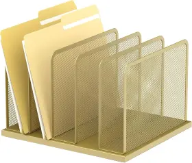 Tiebanzhi5 Kuntine.b Desk File Organizer Upright Mesh Desktop Sorter Office