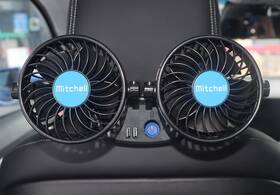 Kwyz 731905134636 12 Volt Car Fan For Back Seat Portable Essentials Headrest