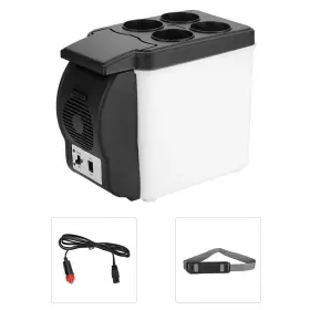 Lafgur 744110966206 12v 6l Portable Car Refrigerator Mini Multi-functional Food Drinks Warmer