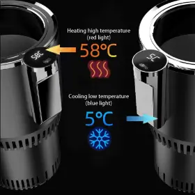 02367 Laimane Intelligent Car Cup Warmer Cooler 2 In 1 With Smart Digital Display