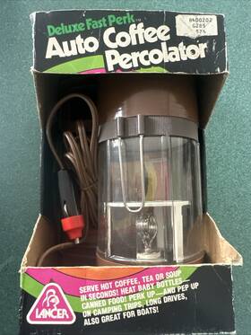 Lancer G285 Nos Vintage Auto Coffee Percolator For Car Tea Soup Baby Bottle