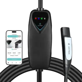 Lectron 4895230324899 Smart Portable Level 2 Wifi Tesla Charger 240v 40 Amp 16ft Cord