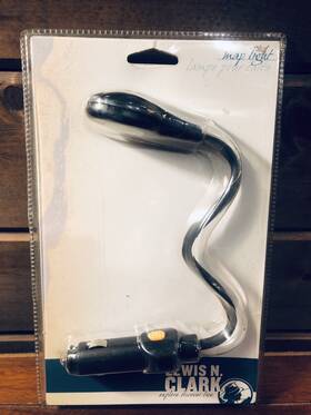 Lewis N. Clark 8809 Nip Vintage N. Flexible 12 V. Dc Cig Lighter Travel Map Light