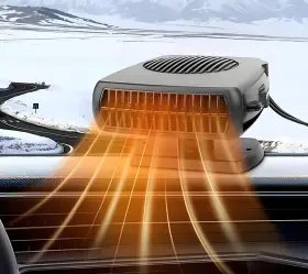 Shoubb18 Lilituan Portable Car Heaters For Vehicle Winter 360 Rotatable 200w Quick Black