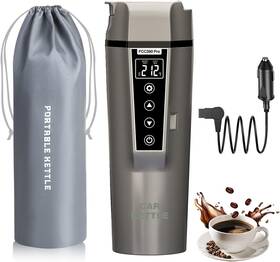Lingyoky 313114375385 12v/24v Portable Car Electric Kettle - Travel Water Boiler Mug