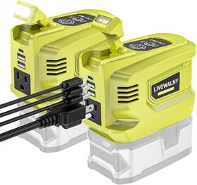 Livowalny Sku070600006 2 Packs Power Inverter For Ryobi 18v 2pcs 200w Battery