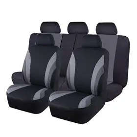 Zt-0014 Lj Line Rider Sporty Cloth 11pcs Universal Fit Car Seat Full Set Black And Gray