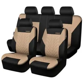 Zt618lt-be0l5 Lj Car Seat Covers Full Sets Front And Split Rear Bench Beige Black
