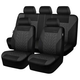Lj Zt618lt-bk0gyl5 Car Seat Covers Full Sets Front And Split Rear Black Charcoal